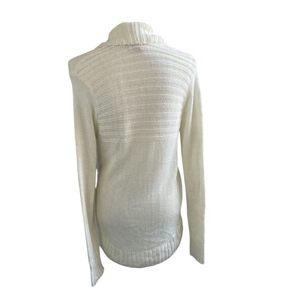 Lilly Pulitzer Cream Front Clasp Open Front Cardigan Sweater M - Picture 5 of 14